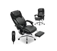 Chaise de Bureau Ergonomique avec Massage, Noir