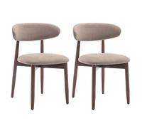 Colamy chaise-Lot de 2 Chaises -Chaise de Salle à Manger, Design Vintage, Chaise Idéales pour Cuisine et Salle à Manger-marron