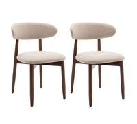 Colamy chaise-Lot de 2 Chaises -Chaise de Salle à Manger, Design Vintage, Chaise Idéales pour Cuisine et Salle à Manger-beige