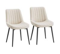 COLAMY Chaise - Lot de 2 chaises design : élégance, confort et qualité pour sublimer votre salle à manger-beige