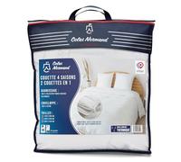 COLAS NORMAND - Couette 4 Saisons - 2 Couettes en 1 avec Nouettes - Légère & Tempérée - 100% Coton - 240x220 - Idéale pour Toutes Saisons - Fabrication Française