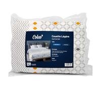 COLAS NORMAND Couette Légère - 140x200 cm - Imprimée Sabi - Enveloppe 100% Microfibre Polyester - Garnissage 100% Polyester - Fabrication Française