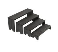 Colcolo 4 è Présentoir en Bois Table à Étages Robuste Support Présentation à Niveaux Superposés Nordique Épuré pr nneurs, Noir