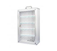 Colcolo Armoire de Rangement Téléphone Portable Verrouillable Casier Boîte Coffret avec Sécurit n Alliage d'Aluminium Cloisons Verticales Ordonnées, 60 Emplacements
