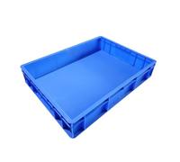 Colcolo Bac de Stockage Industriel Boîte Empilable Logistique Conteneur Retour Structure Renforcée Matière HDPE Adapté pour Réception Entrepôt Atelier Gestion des Marchandises, Bleu, EU5611