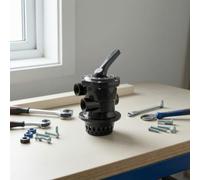 Colcolo Backwash Valve Assembly Vanne de Filtre à Sable Multiport Tête de Commande Six Positions Raccord 15 Pouces Montage à Bride Gestion Filtration, Noir, 2 Pouces