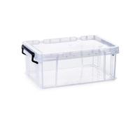 Colcolo Boîte de Rangement Transparent Rangement Bac Coffre Coffret avec Couvercle Empilable en PP Dur Fermeture Sécurisée et Dessus Plat Convient à Chambre, 68,5 47,5 22,5 Cm, Modèle Bas 6633