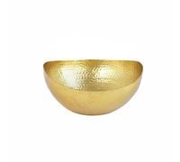 Colcolo Bol de Rangement Décoratif Bol Plateau Coupe Corbeille en Aluminium Présentation Élégante pour Petits Objets Fini Lumineux Adapté Lecture Table d'Appoint Espace Détente, Gold, 32x30cm
