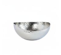 Colcolo Bol de Rangement Décoratif Bol Plateau Coupe Corbeille en Aluminium Présentation Élégante pour Petits Objets Fini Lumineux Adapté Lecture Table d'Appoint Espace Détente, Silver, 32x30cm