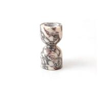 Colcolo Bougeoir en Marbre Bougeoir Pierre Support Bougie Socle Bougie Photophore Silhouette Raffinée avec Coupe Supérieure et Centre Étroit Base, Short Style