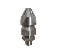 Colcolo Buse de Nettoyage de Canalisation en Acier Inoxydable pour Tuyau Bloqué Jet de Curage Filetage M22 Petite Taille Orientable Robuste Pratique pour, 3/8 Pouce Filetage Mâle