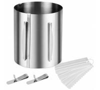 Colcolo Cercle à Gâteau Ajustable Moule Cercle Cadre en Acier Inoxydable Rigide avec Poignées Hauteur 20cm Réglage 16-30cm Adapté à Montage de Couches Préparations Froides Service Traiteur