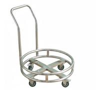 Colcolo Chariot en Acier Inoxydable Utilitaire Isolé à Seaux à Service Structure Rigide roulettes Souples Transport de Seaux, 52 Cm, avec Poignée Et Frein
