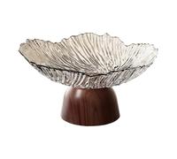 Colcolo Coupe à fruits sur pied, bol de service haut et décoratif tendance, plateau porte-collations pour la cuisine, les anniversaires et la table familiale, Blanc
