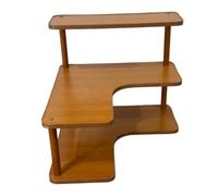 Colcolo Étagère d'angle Étagère Bibliothèque Organisateur Présentoir avec Structure en L Gain de Place et Trois Niveaux Ouverts en Panneau de Densité pour et, Style to 2