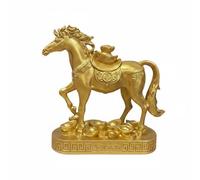 Colcolo Figurine Cheval Porte- Statue Cheval Ornement Cheval Statuette Résine Plastique Sculptée Effet Bronze Style Raffiné et Symbolique Adaptée aux Salons Bureaux Entrées, Horse with Ingot