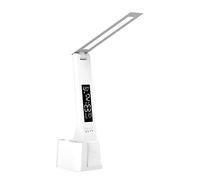 Colcolo Lampe de Bureau LED veilleuse avec Calendrier température Horloge Lampe de Chevet Lampes de Bureau Lampe de Table pour collège étudiant Bureau Chambre, Brancher