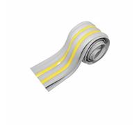 Colcolo Matériau de Réparation Bateau Bande Renfort PVC Protection Coque Résistante Antiglisse Découpe Adaptée Convient aux, Gris, Gris Avec Bande Jaune, 5m X 11cm