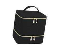 Colcolo Organisateur de vernis à ongles, étui de rangement portable, robuste, étui de transport de vernis à ongles pouvant contenir 30 bouteilles et une lampe, Noir