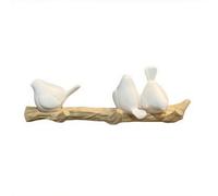 Colcolo Patère Oiseaux Décoratif | Antique, Forme Branche, pr Chambre, Dreing, 3 Oiseaux