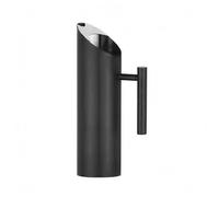 Colcolo Pichet en Acier Inoxydable Modèle Cylindrique Manche Latéral Spout Profilé pour Verser sans Goutte Usage à Table Accueil Service de Boissons, 1.5L, Straight Black