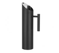 Colcolo Pichet en Acier Inoxydable Modèle Cylindrique Manche Latéral Spout Profilé pour Verser sans Goutte Usage à Table Accueil Service de Boissons, 2L, Straight Black