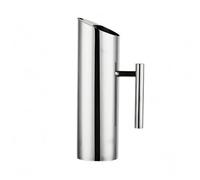Colcolo Pichet en Acier Inoxydable Modèle Cylindrique Manche Latéral Spout Profilé pour Verser sans Goutte Usage à Table Accueil Service de Boissons, 1.5L, Straight Silver