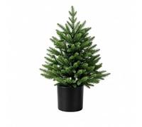 Colcolo pin Noël Conique Étagé Pot Noir Intérieur pin Noël en Polyéthylène Pot Festif Conifère Décoratif pr Bureau, 80CM