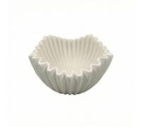 Colcolo Plateau en Résine Décoratif Bol Coupelle Centre de Table au Pourtour Ondulé Inspiré Coquillage Adapté au Rangement Bijoux Chambre Coiffeuse Salon 25.5cm