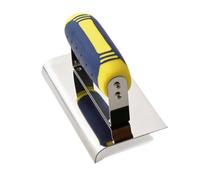 Colcolo Plâtroir en Acier Inoxydable avec Manche Antidérapant Outil de Maçonnerie Truelle de Finition et Bordure de Ciment Fabrication à Main Travaux de, R11mm