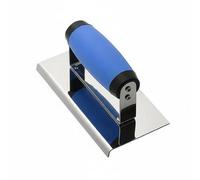 Colcolo Plâtroir en Acier Inoxydable avec Manche Antidérapant Outil de Maçonnerie Truelle de Finition et Bordure de Ciment Fabrication à Main Travaux de, R4-5mm