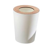 Colcolo Poubelle D'intérieur, Corbeille à Déchets, Poubelles Rondes Sans Couvercle, Boîtier de Poubelle, Corbeille de Salle de Bain Intérieure pour Toilettes, Cuisine, Collecteur de Déchets, 7L Blanc