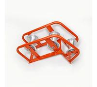 Colcolo Poulie Câble pour Conduits avec Roue Blanche Frottement Réduit Support Acier Peint Rouge Montage Sécurisé sur Ouverture, Poulie De Regard À Grande Courbure Roue En Aluminium