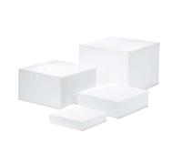 Colcolo Présentoir de Cube de Buffet, Présentoir Cube En Acrylique Blanc pour Cupcakes, Rehausseurs de Nourriture pour Table de Buffet, pour Fête D'anniversaire, Buffet de Mariage, Petite Figurine