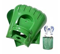 Colcolo Ramasse-Feuilles de Jardin Collecteur à Main Large Capacité Poignée de Protection Adapté aux Branches Nettoyage Feuillage Extérieur , Set avec Sac+Gants