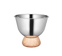 Colcolo Seau à Champagne Seau à Glace Rafraîchisseur Bassine à Boissons Refroidisseur en Acier Inoxydable Brossé Style Vintage Moderne Convient aux Dîners Banquets Événements, Conique