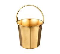 Colcolo Seau Octogonal En Acier Inoxydable Élégant Seau Anse Articulée Portabl Fêtes, 0.7L, Octogonal