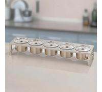 Colcolo Station à Condiments Distributeur Organisateur Plateau Bac Support Acier Inoxydable 304 avec Cuillères Deux Inserts Grande Capacité Incliné Compact, style to 2
