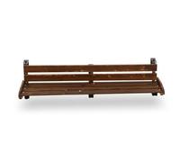 Colcolo Table de Balcon Pliante Rembarde Table Suspendue Table Murale Table Pliable Matériaux Durables Bois de Sapin et Fer Repli Rapide et Profil Mince, 120cm, Carbonisé