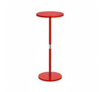 Colcolo Table de Chevet Acrylique Table d'Appoint Guéridon Bout de Canapé avec Plateau Clair et Cadre en Fer Installation Simple et Mobilité Aisée Adaptée au, Rouge Semi-Transparent