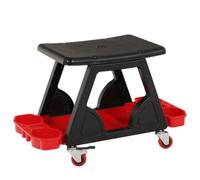 Colcolo Tabouret de Polissage Détachable Siège de Mécanicien Tabouret Mobile Chaise Atelier avec roulettes Fluides Rangements, Noir, Rouge, Siège De Réparation Automobile De Première Génération