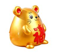 Colcolo Tirelire Enfant Tirelire Cochon Boîte à Épargne Borne à Pièces Ornement Résine Fermée sans Ouverture de Retrait Motif Traditionnel Surface Brillante, Doré, 23 23 24cm