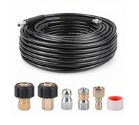 Colcolo Tuyau Nettoyeur Haute Pression avec Raccords Filetés en Métal pour Débouchage Canalisation Lavage Extérieur Usage Professionnel et Domestique Adapté Travaux Intenses