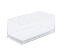 Colcolo Vitrine en acrylique transparent pour modèles réduits de voitures 1/64, plateau de table avec base, vitrine de protection moderne, légère et, Socle Blanc
