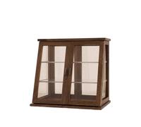 Colcolo Vitrine Miniature en Bois Meuble Miniature Porte Traparente Trapézoïdal Vitrine Étagères pr Collectionneurs, Style D