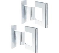 Colcom 8010BTJC14 Paire de caches, capuchons de paumelles de douche, cache-paumelles, chromé poli, durable, laiton, brillant