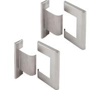 Colcom 8010BTJC31 Paire de caches pour paumelles de porte de douche, caches de rechange, caches pour paumelles de porte, accessoires pour portes de douche, longue durée de vie, aluminium inox satiné