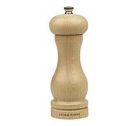 Cole & Mason Beech Capstan Moulin a Poivre, Broyeur de Poivre, Bois Clair, Mouture Réglable, Bois de Hêtre Naturel, 165mm, Comprend 1 x Moulin, HA0624P