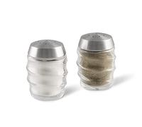 Cole & Mason Salière et poivrière Bray 70 mm – Lot de 2, verre et acier inoxydable, transparent