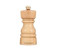 Cole & Mason H233003 London Moulin à sel en hêtre naturel, mécanisme en céramique non corrodant, broyeur à sel réglable en bois de hêtre 130 mm